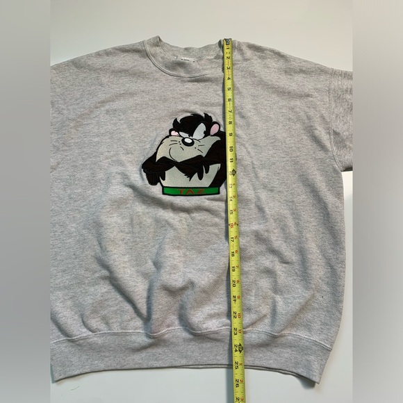 Vintage Looney Tunes Taz Sweatshirt Size M-L - Picture 4 of 11